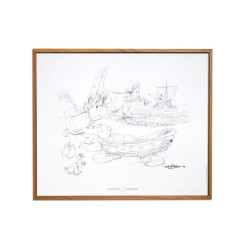 Sérigraphie La Galère d'Obélix