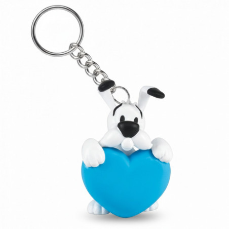 Porte-clés - Idéfix coeur bleu