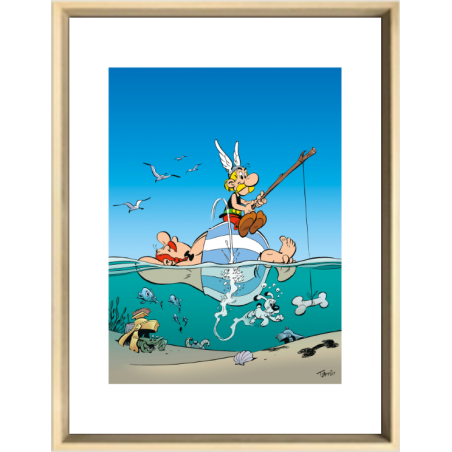 Digigraphie - Astérix et Obélix à la pêche