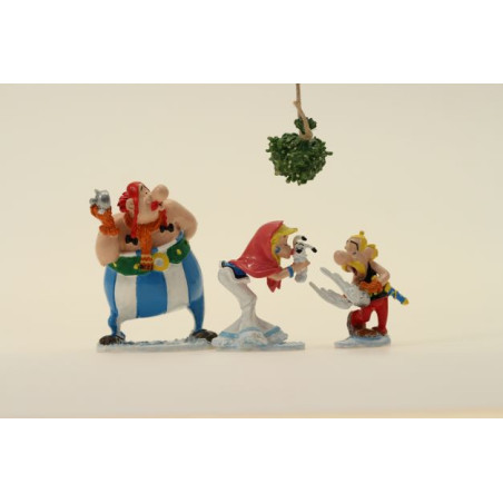 Figurine Astérix, Obélix & Falbala - Le gui sous la neige